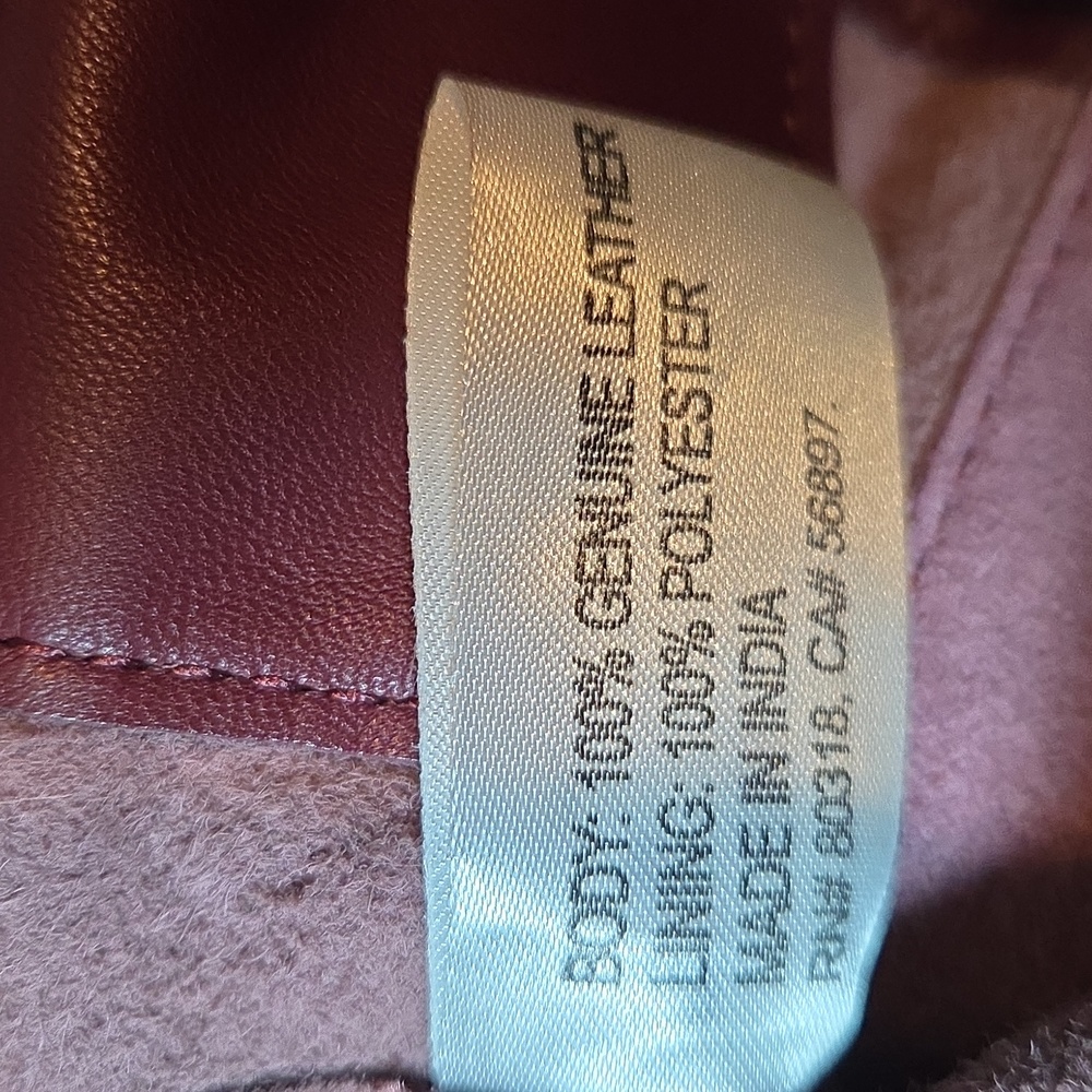 LUCKY BRAND TYRA Elegant Burgundy Leather Tote Bag. - Picture 9 of 9